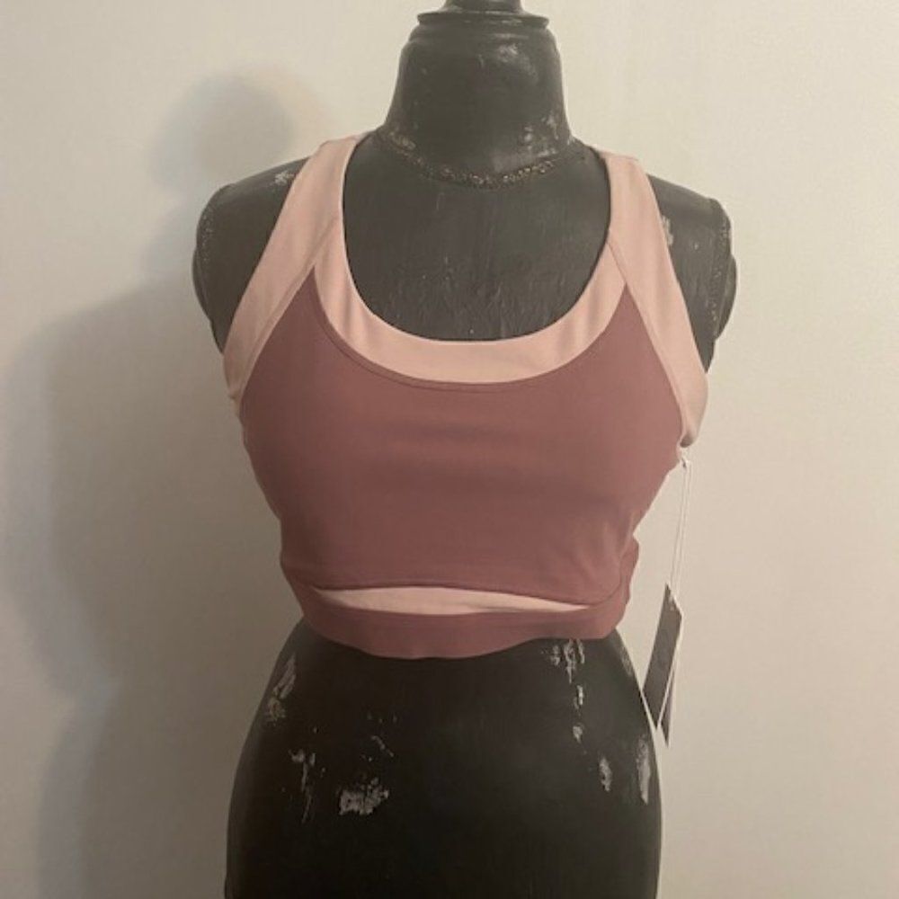 Johnny Was Calme Color Block Sports Bra, size XL